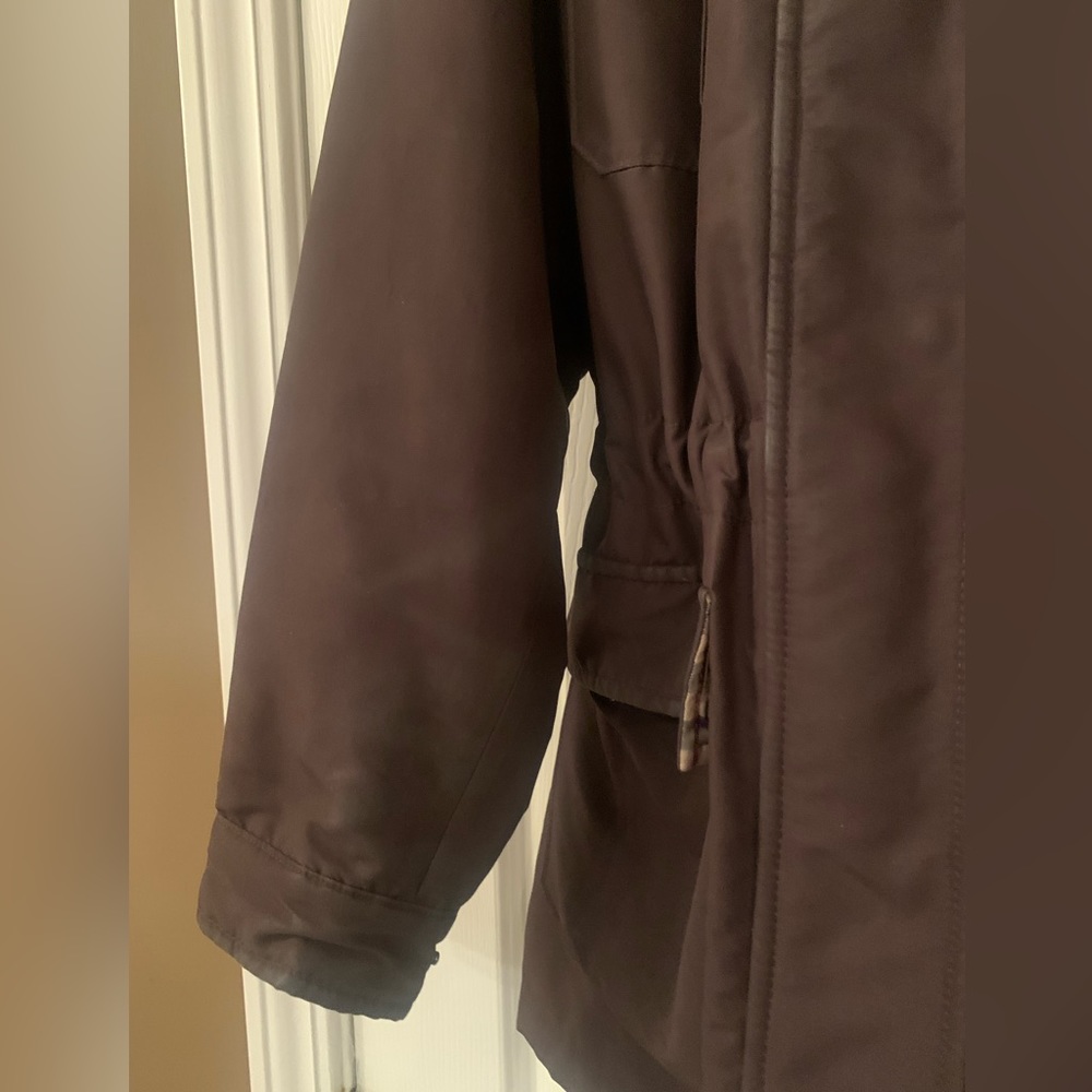 BURBERRY LONDON, Brown, Real Fur Trim Babthorpe Parka Jacket Size M - Picture 8 of 8